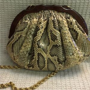 Colombetti vintage evening hand bag snake‎ skin